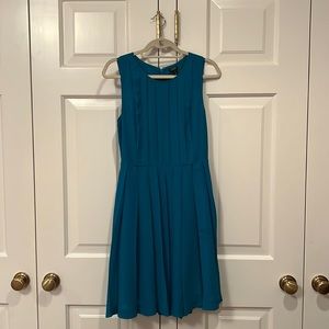 J. Crew Teal Fit & Flare Dress 8